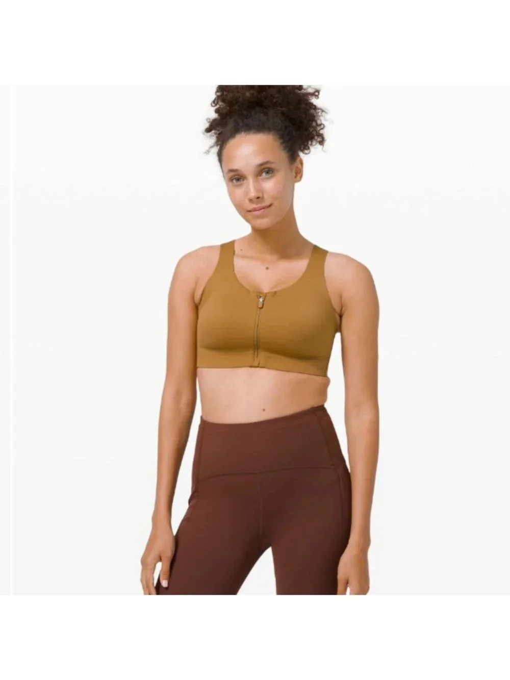 Lululemon Enlite Bra Zip Front *High Support, A–E Cups Spiced Bronze